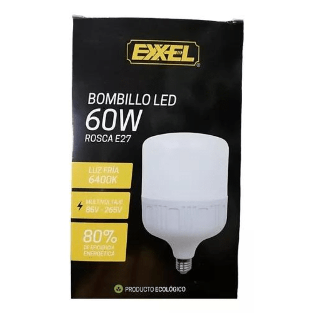 Bombillo LED 60W (T)  85-265V E27 EXXEL