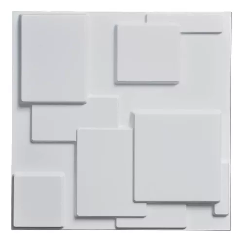 Lamina Decorativa 3D Blanco Efecto Cuadro (50X50CM) - PRECIO X LAMINA