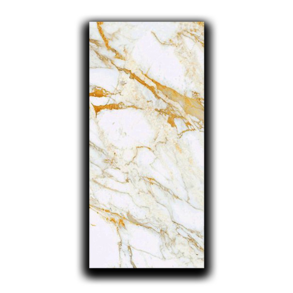 Laminas PVC Marmoleada Carrara Gold 244 x 122 Cm