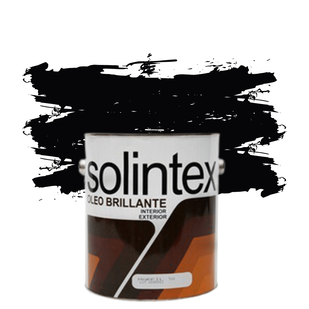 Esmalte Negro Brillante (1/4 GALON) - SOLINTEX